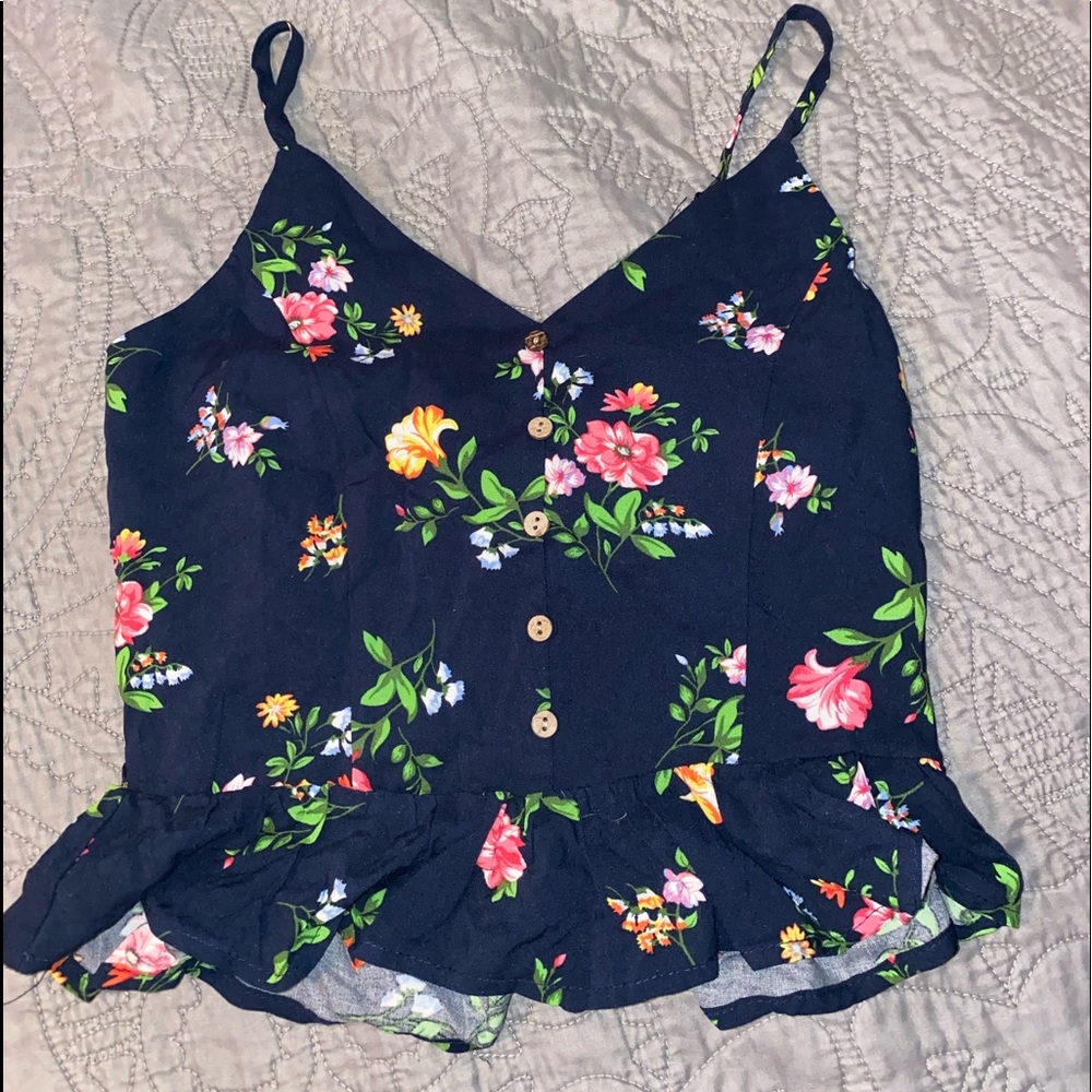 flowered crop top